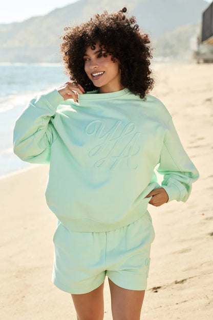Emblem Embossed Crewneck