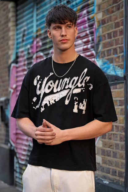 Distressed Script Tees